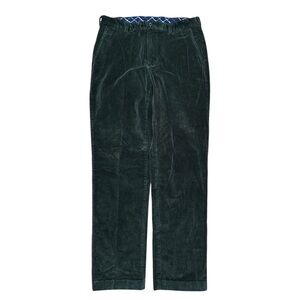 Mens Y2K Brooks Brothers Clark Green Corduroy Straight Leg Pants Size 34x32